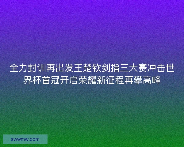 全力封训再出发王楚钦剑指三大赛冲击世界杯首冠开启荣耀新征程再攀高峰