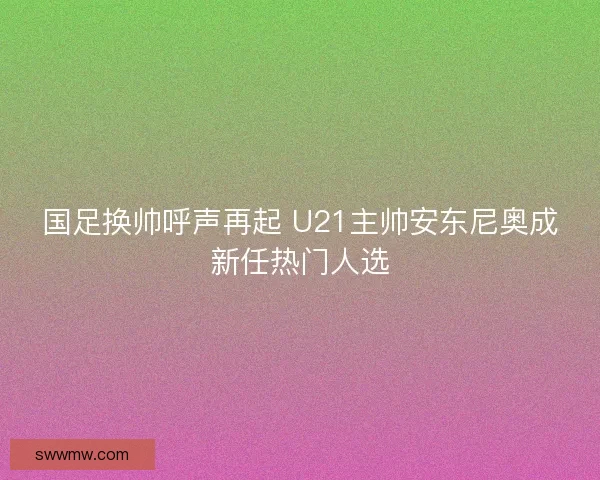 国足换帅呼声再起 U21主帅安东尼奥成新任热门人选 国足换帅呼声再起 U21主帅安东尼奥成新任热门人选